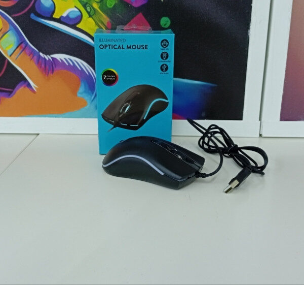 Everest Miš USB crni 3D optički led SM-M9