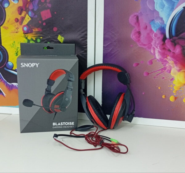 Slušalice sa mikrofonom SN-4488 crno/crvena