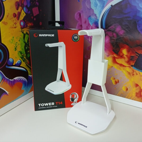 Staklak za slušalice sa RGB i 2x USB T14 HOLDER