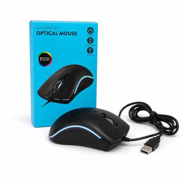 Everest Miš USB crni 3D optički led SM-M9