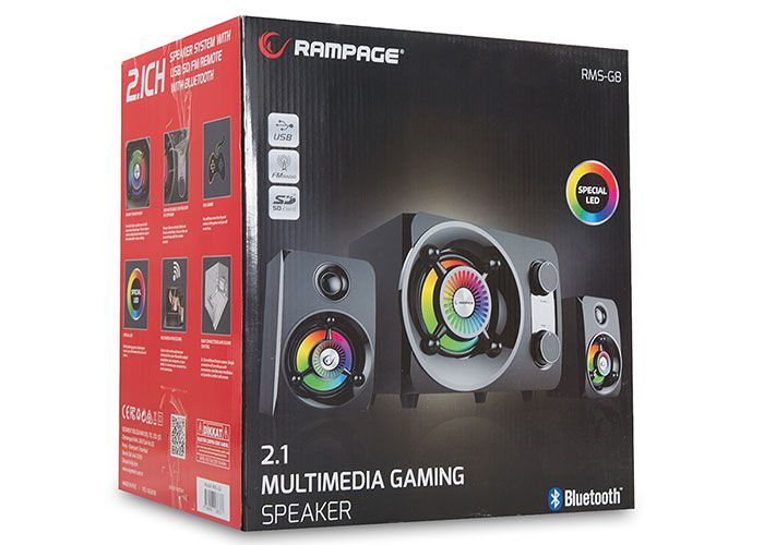 Rampage RMS-G8 2+1 25W Bluethoot +USB+SD-FM rainbow