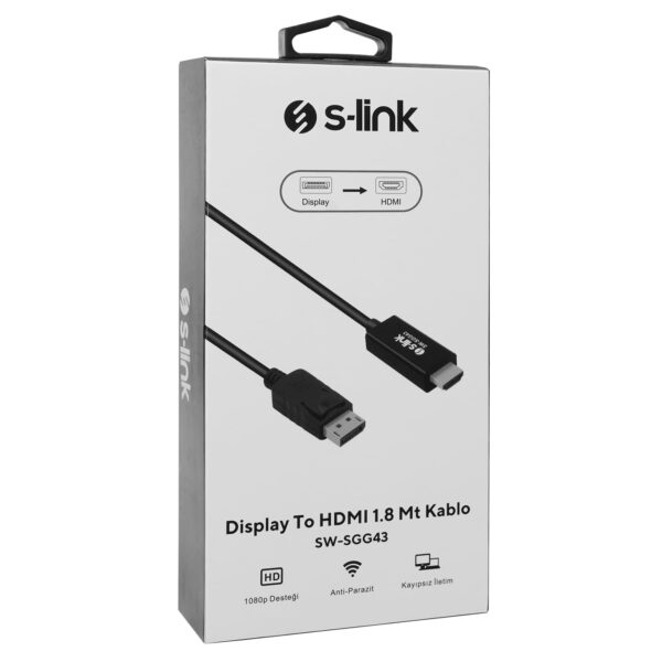 Slink SW - SGG43 DP na HDMI 1.8m kabal