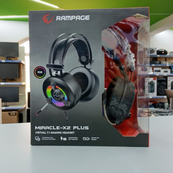 Slušalice Rampage Gaming Miracle -X2 PLUS RGB 7.1 mikrofon