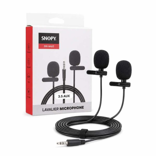 Snopy SN-M60 dupli mikrofon 3,5 mm