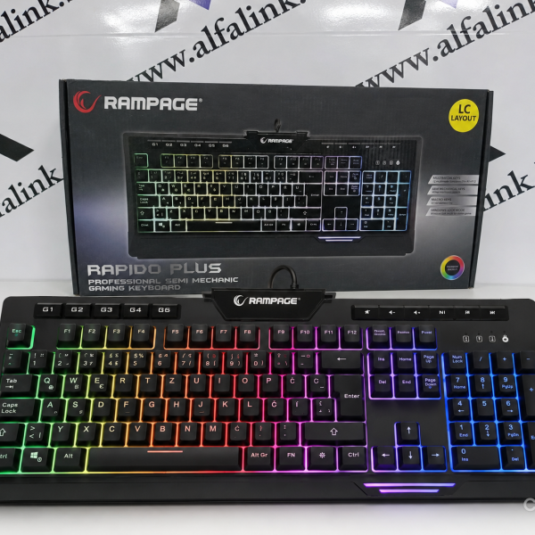 Rampage Rapido Plus Rainbow gaming tastatura