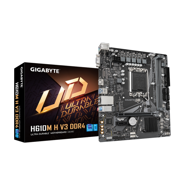 Gigabyte MB H610M H V3 DDR4 LGA1700; 2xDDR4; M.2, 4xSATA 6xUSB; VGA, HDMI; mATX
