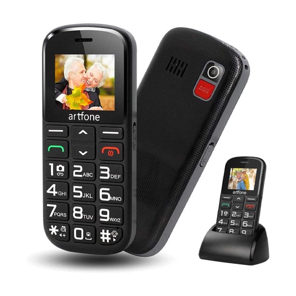 Telefon na tipke Artfone CS182 sa charging dock-om Black